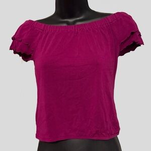 Moda International Fuchsia Off-Shoulder Blouse
